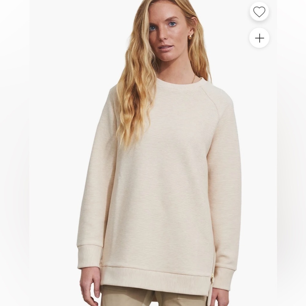 Varley Manning Sweatshirt In Pastel Pink